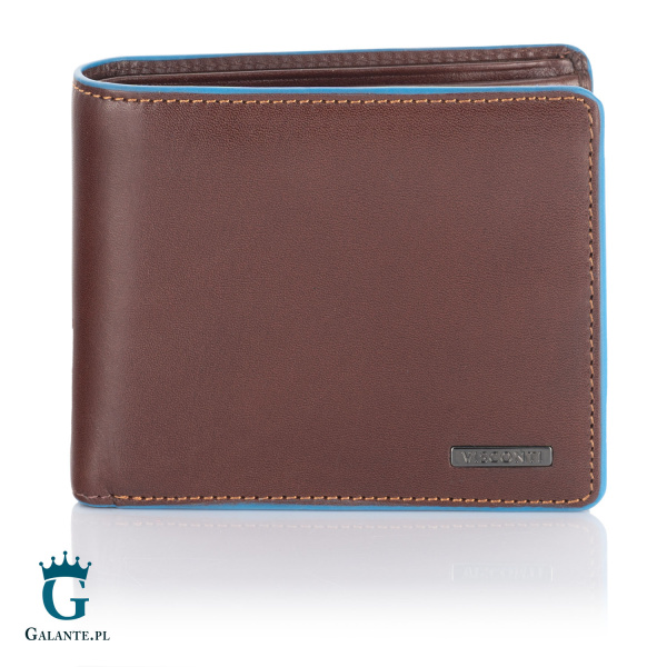 Elegancki cienki portfel męski Visconti ALP-85 RFID – brązowy