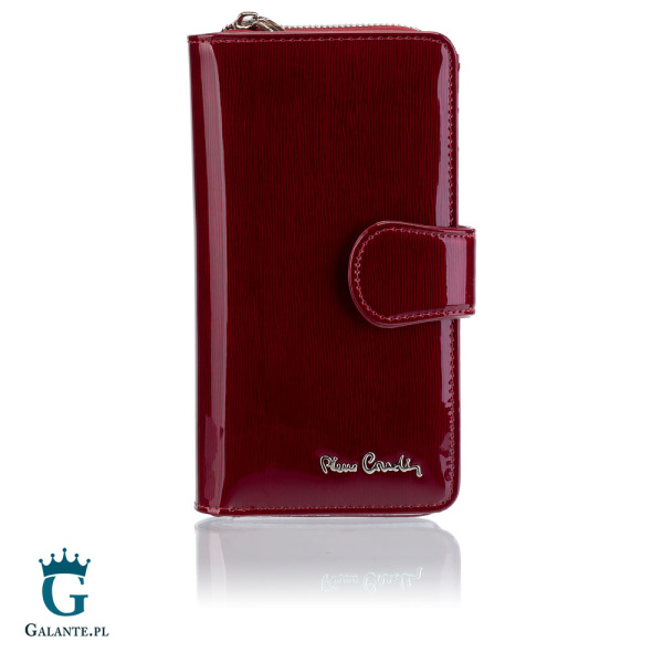 Portfel damski Pierre Cardin skóra lakier czerwony