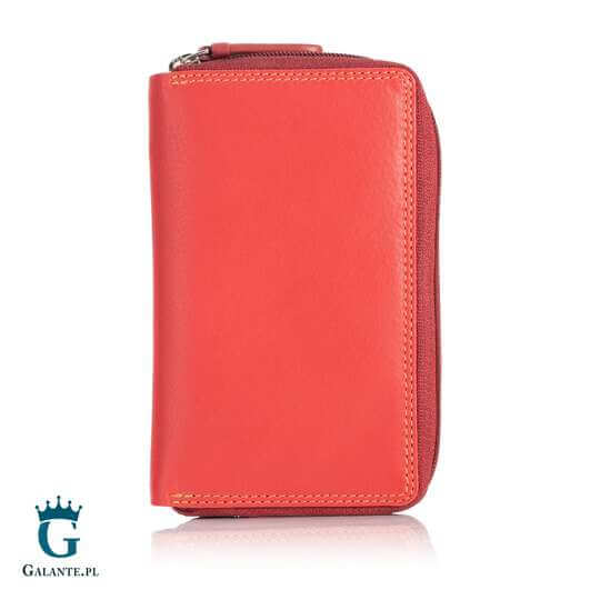 Kolorowy portfel damski na bilon i klucze Visconti niebieski