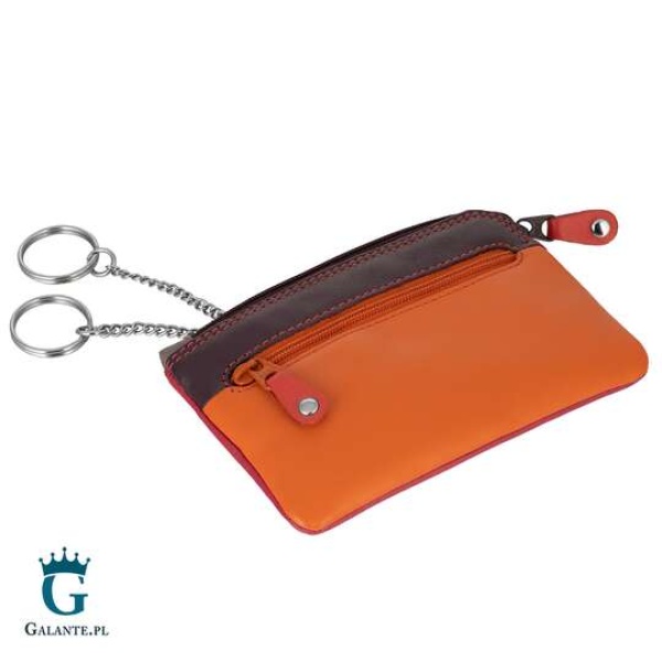 Portfel damski na bilon i klucze Visconti pomarańczowy