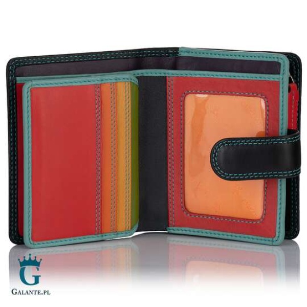 Kolorowy portfelik damski Visconti RB-40 RFID – czarny