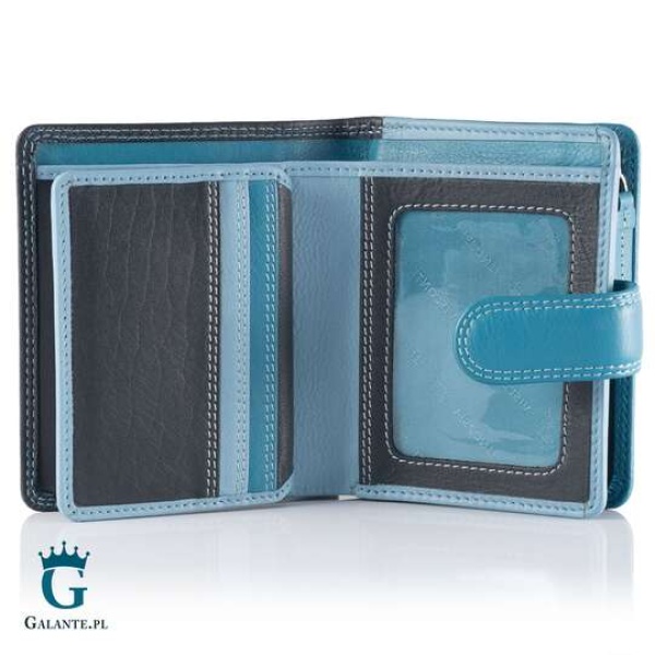 Kolorowy portfelik damski Visconti RB-40 RFID – niebieski