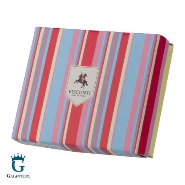 Kolorowy portfelik skórzany Visconti RB-39 RFID – niebieski