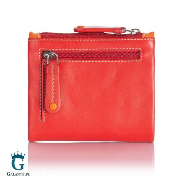 Mały kolorowy portfel damski Visconti M-77 czerwony