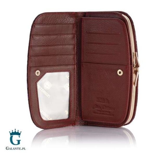 Duży Portfel Damski na Bigiel Kwiaty PETERSON 42123 – fioletowy