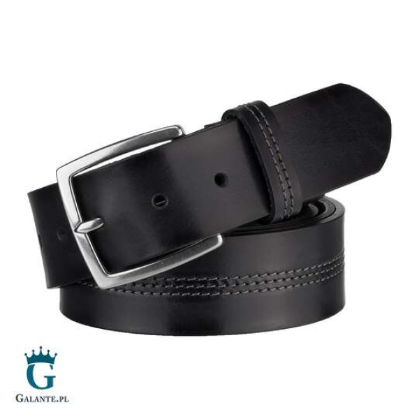 Pasek skórzany antyalergiczny Lindenmann 379 – Czarny