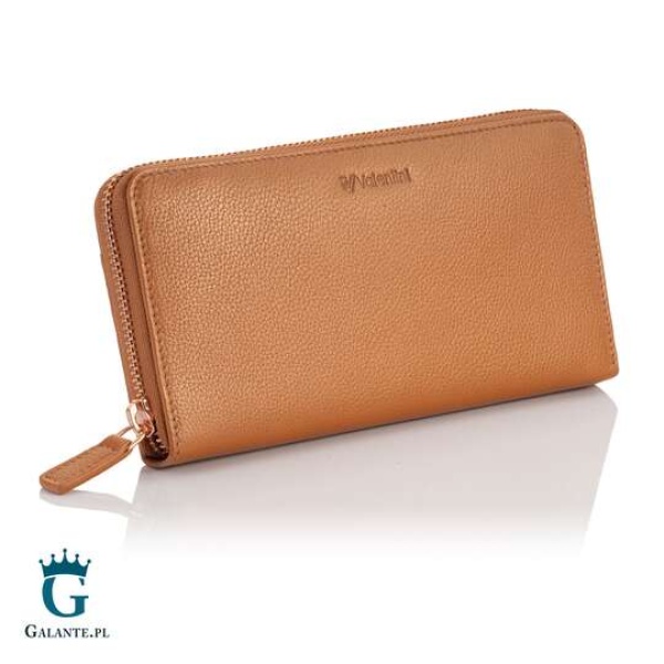 Portfel damski Valentini Metallic na zamek 123M-820 – złoty