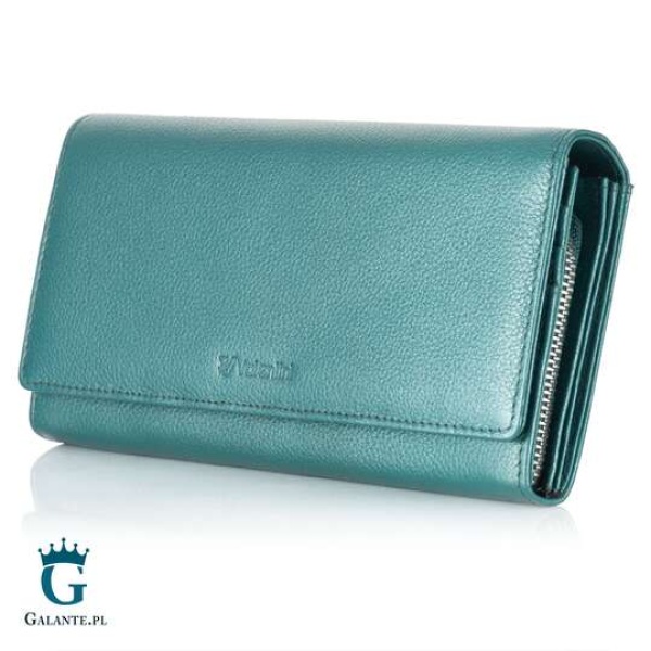 Duży portfel damski Valentini Metallic 123M-277 – zielony