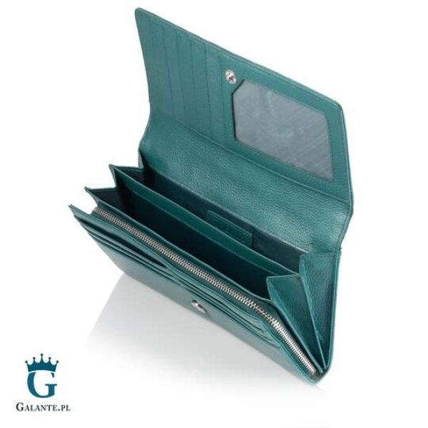 Duży portfel damski Valentini Metallic 123M-277 – zielony