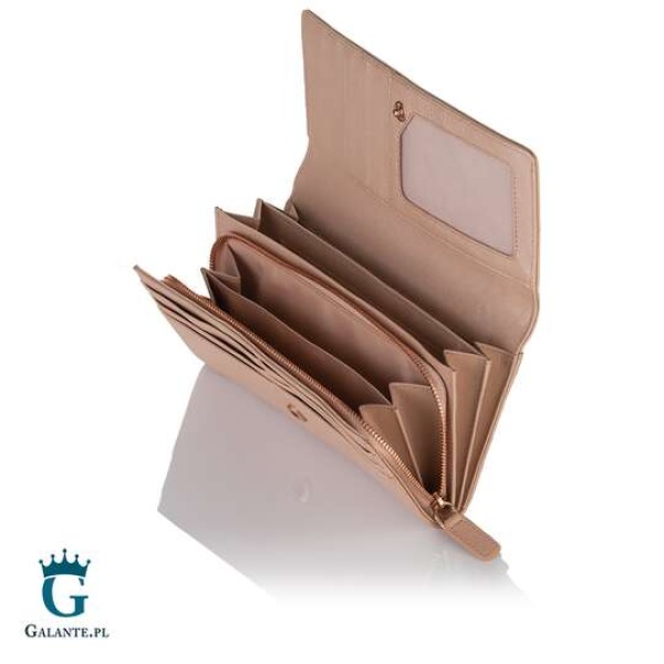 Duży portfel damski Valentini Metallic 123M-277 – różowy