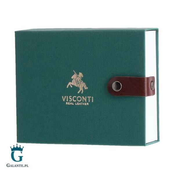 Cienki Portfel Męski Visconti Atelier AT-63 RFID – granatowy