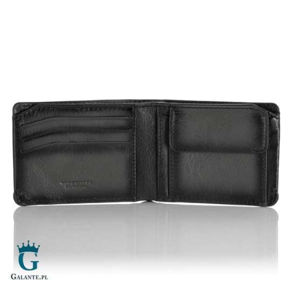 Cienki portfel efekt przypalanej skóry Visconti MT-92 RFID – szary