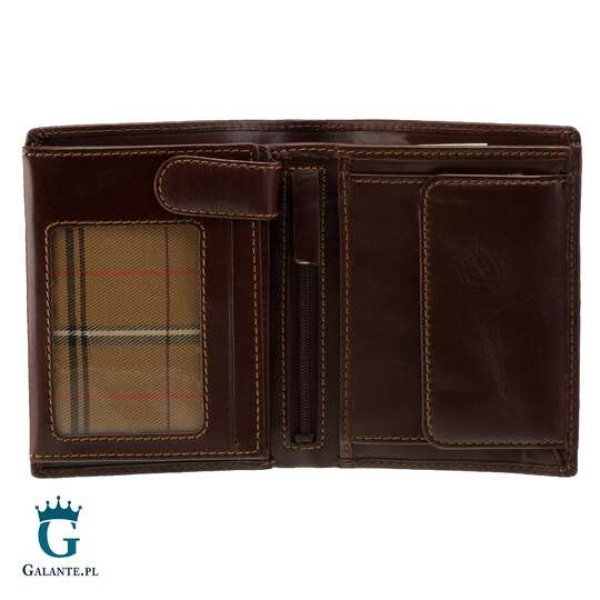 Klasyczny portfel męski Visconti czarny lub brąz MZ-3 RFID – brązowy