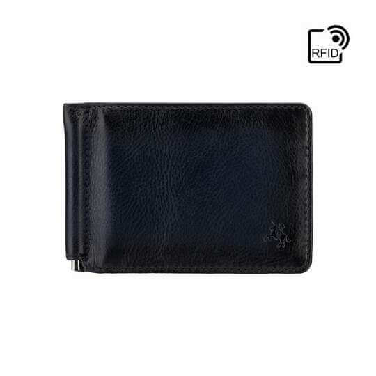 Pojemny Skórzany Portfel Visconti Atelier AT-72 granatowy