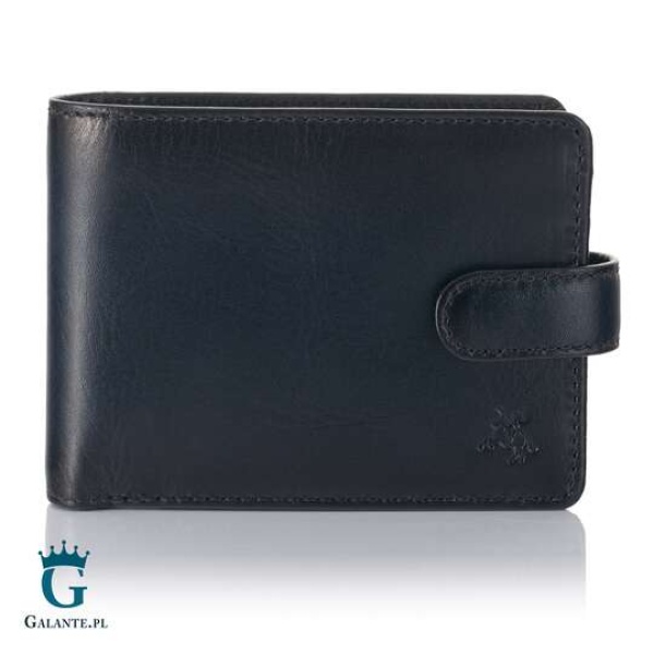 Pojemny Portfel Visconti Atelier AT-72 z RFID – granatowy