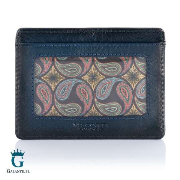 Etui na Karty Visconti Atelier AT-67 RFID – granatowy
