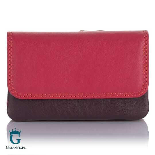 Kolorowy portfel damski na bilon i klucze Visconti niebieski