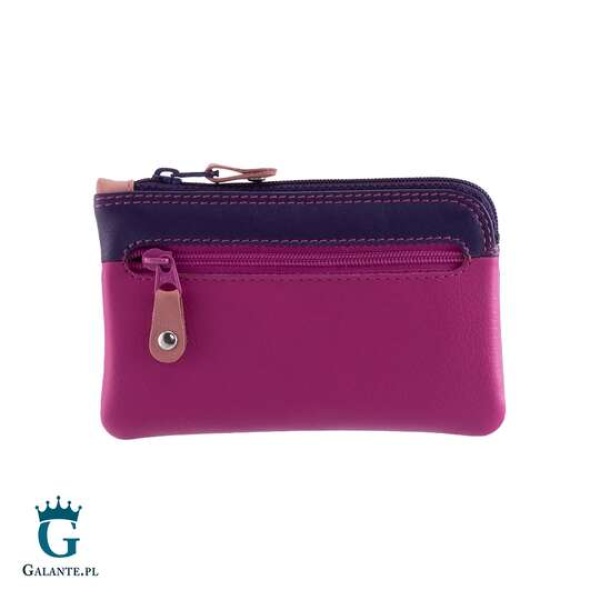Portfel damski na bilon i klucze Visconti RB-69 – jagodowy