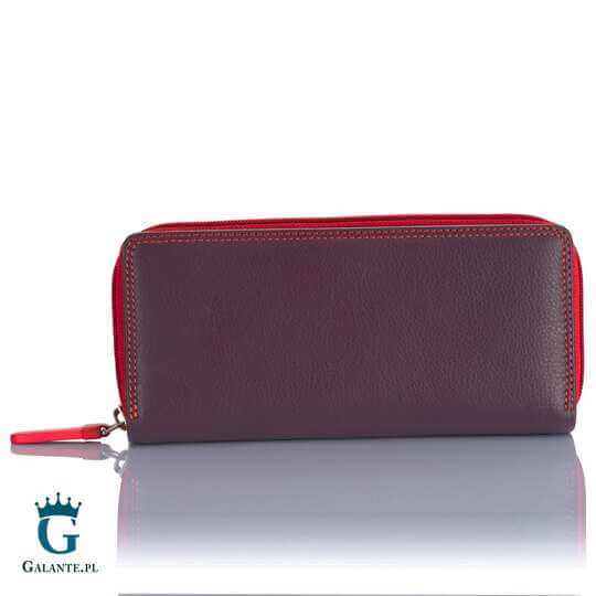 Portfel damski skóra na bilon i klucze Visconti limonka