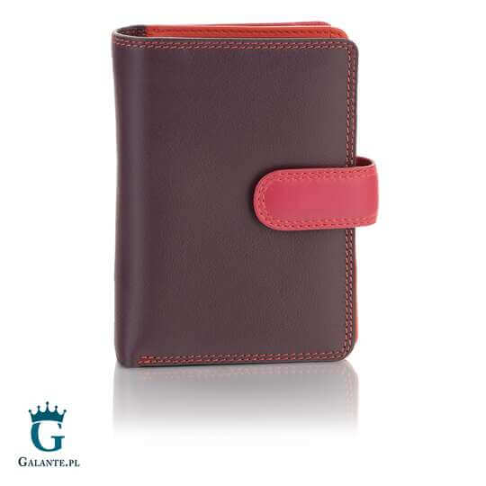 Zgrabny kolorowy portfel damski Visconti czerwony