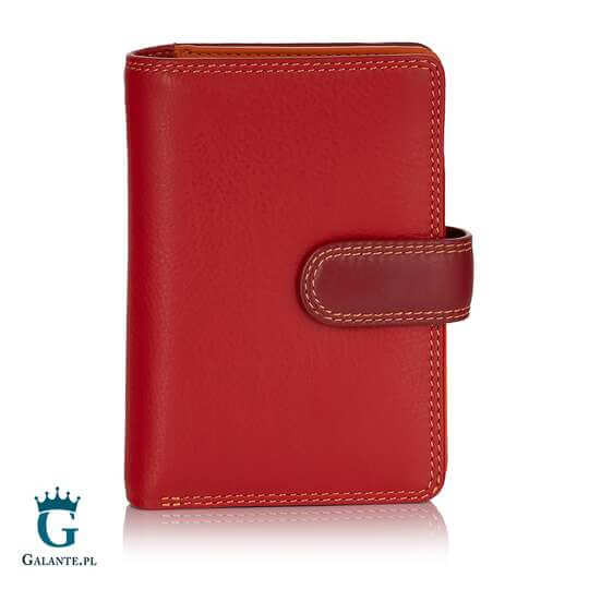 Kolorowy portfelik skórzany Visconti RB-53 RFID – śliwkowy