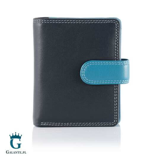 Kolorowy skórzany portfelik damski Visconti limonka