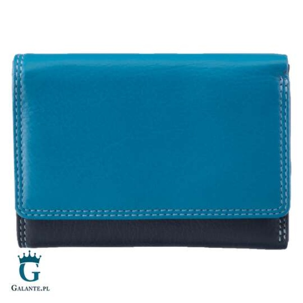 Kolorowy portfelik skórzany Visconti RB-39 RFID – niebieski