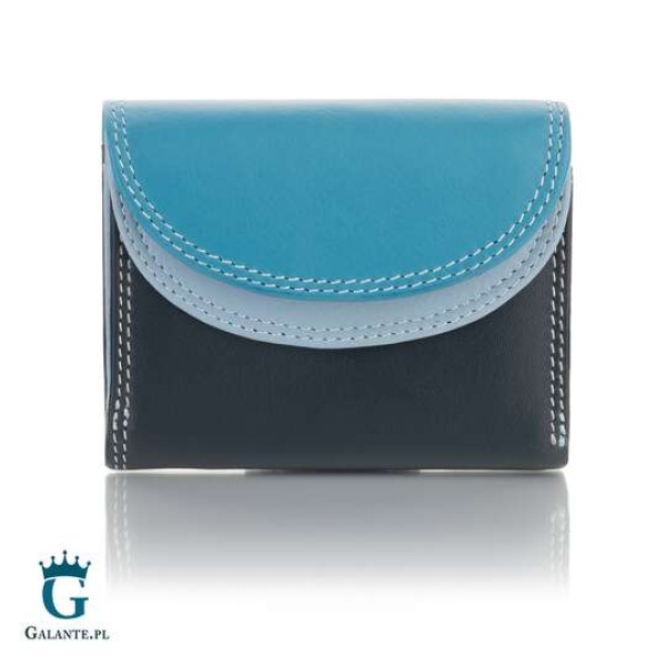 Kolorowy portfelik skórzany Visconti RB-126 niebieski