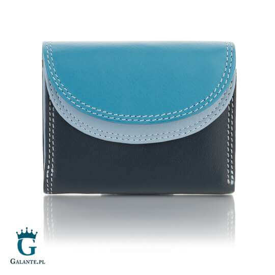 Duży wielokolorowy portfel damski Visconti RB-100 RFID – niebieski