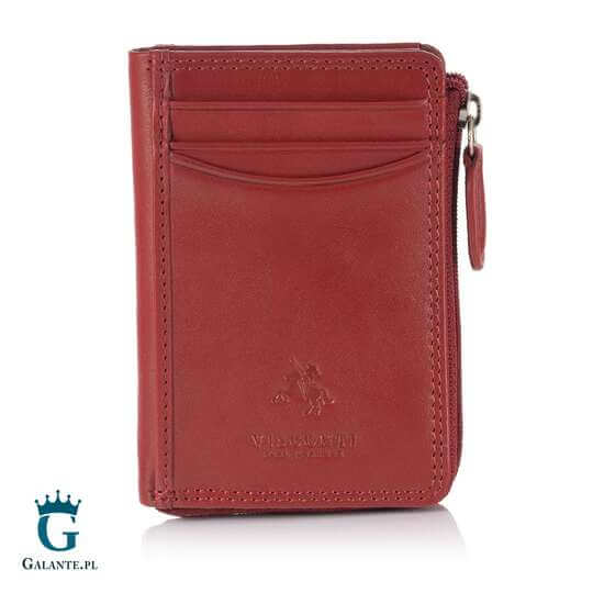 Skórzany portfel damski Visconti HT-33 czerwony