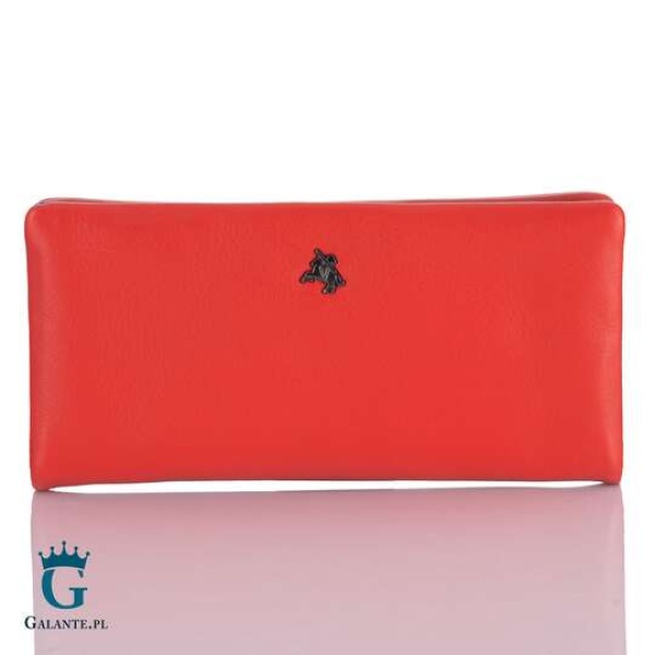 Zgrabny wielokolorowy portfel damski Visconti CM-70 – czerwony