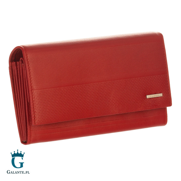 Portfel damski skórzany Valentini 157-262 czerwony