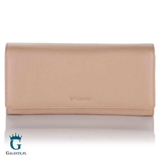 Mały skórzany portfel damski Valentini Metallic 123M-503 – złoty