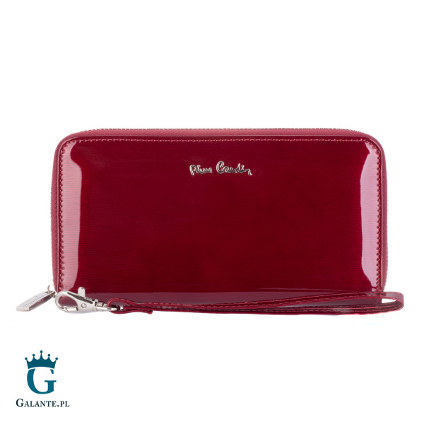 Pojemny portfel damski PIERRE CARDIN na zamek 05 LINE 119 – czerwony