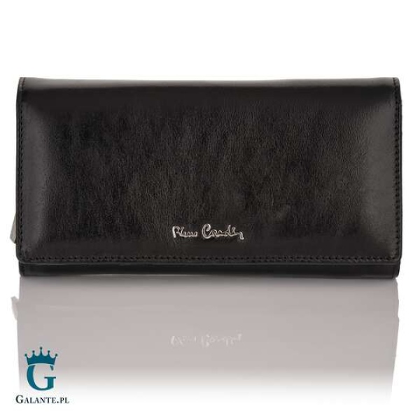 Portfel damski Pierre Cardin ze skóry włoskiej 06 ITALY 106 – czarny