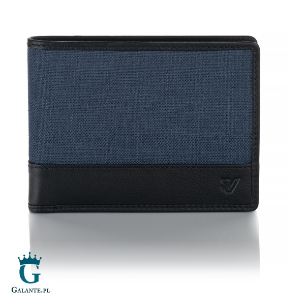 Cienki portfel męski skórzany Valentini Fusion 105-782 – Navy