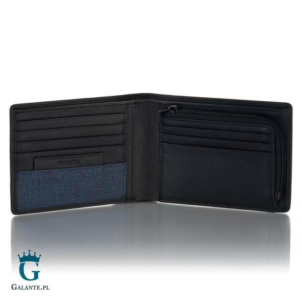 Cienki portfel męski skórzany Valentini Fusion 105-782 – Navy