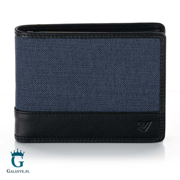 Pojemny portfel męski skórzany Valentini Fusion 105-209 – Navy