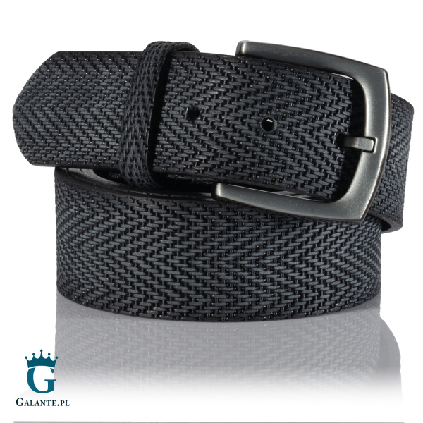 Pasek skórzany antyalergiczny w jodełkę Lindenmann L465