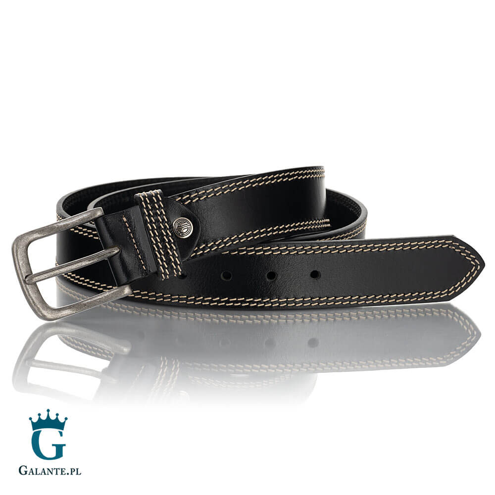 Pasek skórzany antyalergiczny Lindenmann 433 – Brązowy ciemny