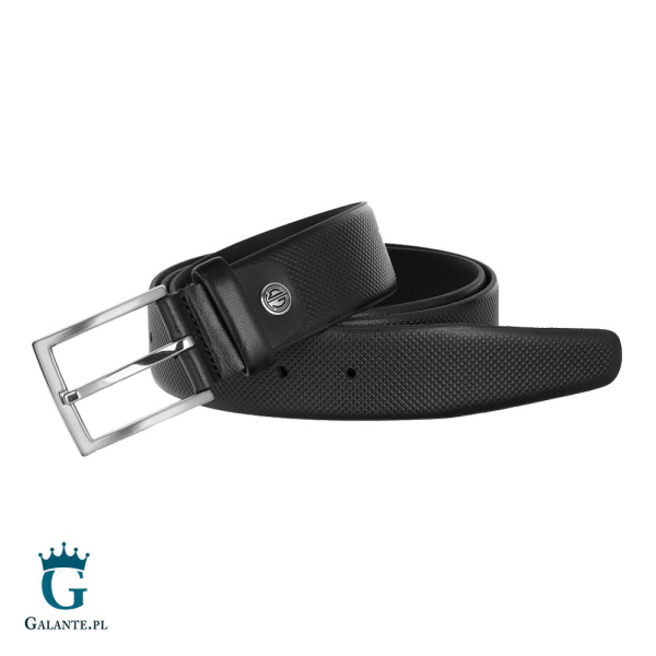 Pasek skórzany antyalergiczny Lindenmann 392 – Czarny