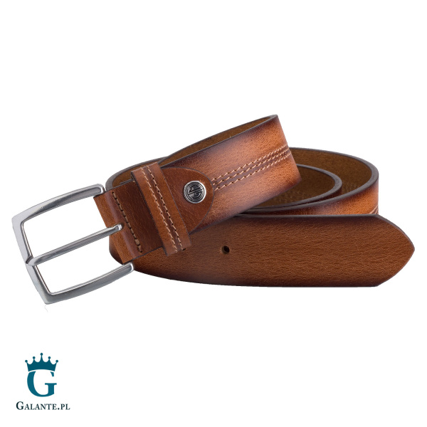 Pasek skórzany antyalergiczny Lindenmann 379 – Brązowy