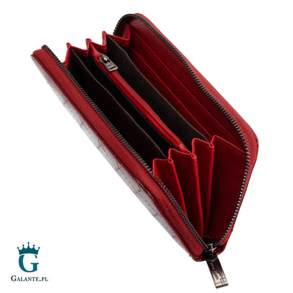Portfel damski Pierre Cardin z ekoskóry bordowy
