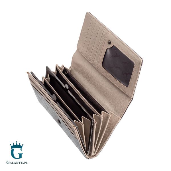 Portfel damski Pierre Cardin ze skóry ekologicznej 04 LADY 867 – Srebrny