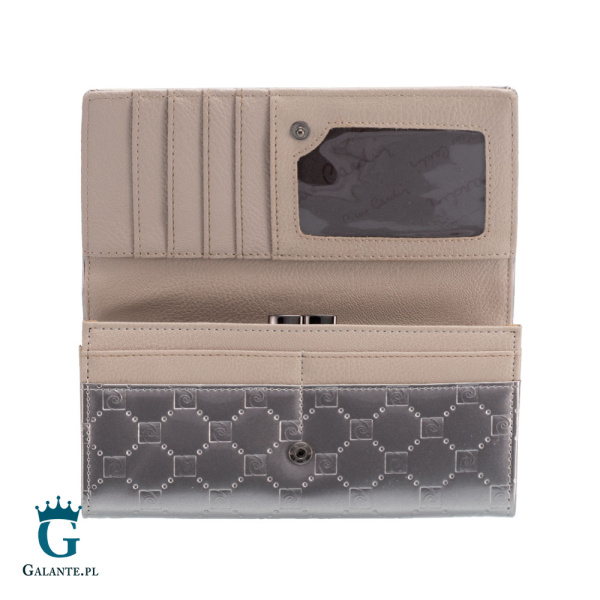 Portfel damski Pierre Cardin ze skóry ekologicznej 04 LADY 867 – Srebrny