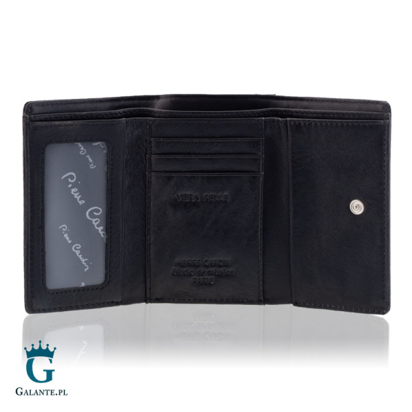 Portfel Damski Pierre Cardin zapinany na bigiel 02 LEAF 117 – Czarny