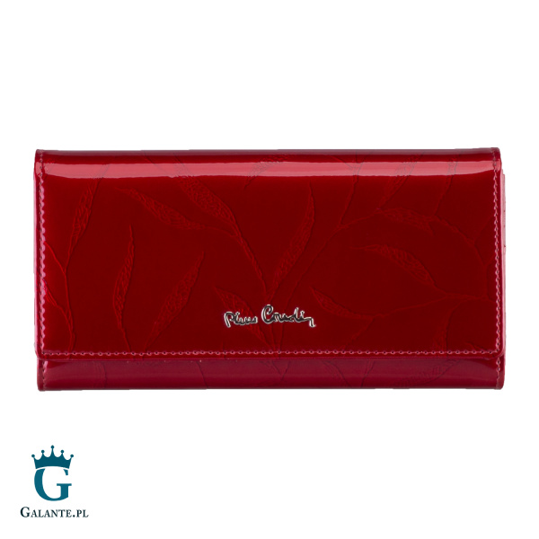 Portfel Damski Pierre Cardin na zatrzask 02 LEAF 100 – Czerwony