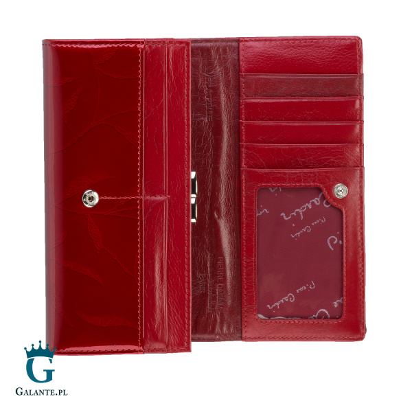 Portfel Damski Pierre Cardin na zatrzask 02 LEAF 100 – Czerwony
