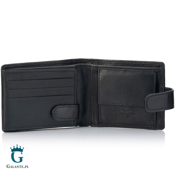 Elegancki portfel męski zapinany Pierre Cardin YS605 323A z RFID – czarno-czerwony