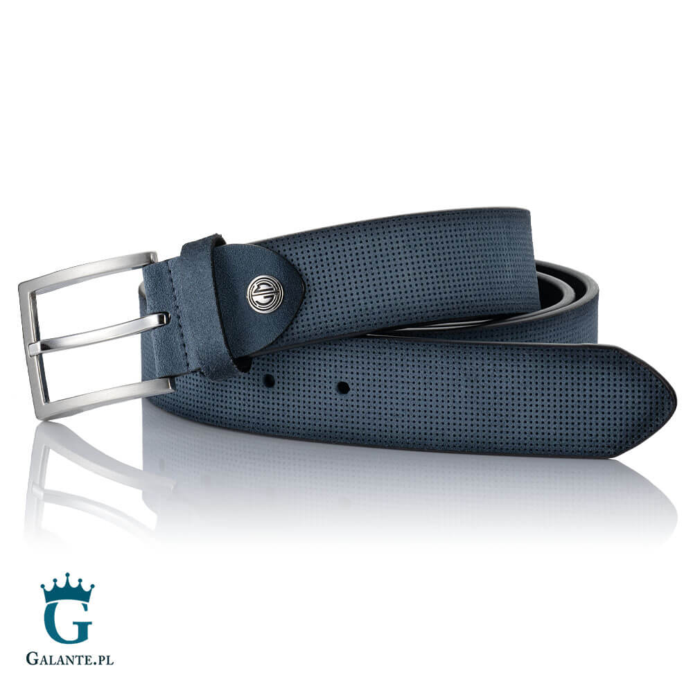 Skórzany pasek męski Pierre Cardin 610 KAM01 – brązowy